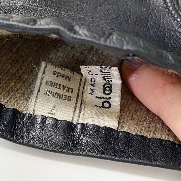 Vintage Leather and Cashmere Gloves - Picture 3 of 4